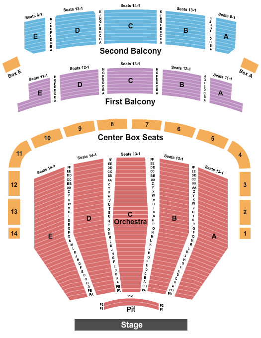 Keller Auditorium Wicked Seating Chart